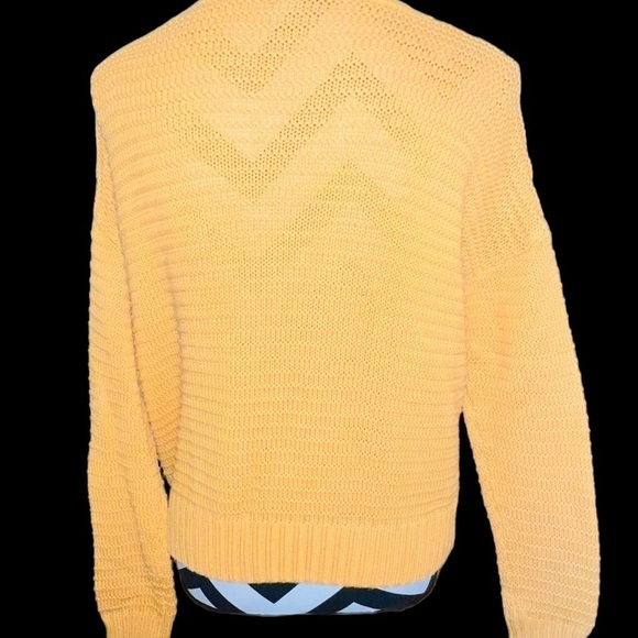 DIVIDED H&M Lagenlook Mustard Gold Oversized Sweater Acrylic Small - Picture 3 of 5